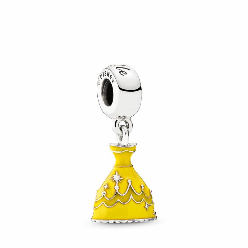 Pandora Disney Belle's Dress Dangle Charm NZ, Sterling Silver (792830-EGZ)